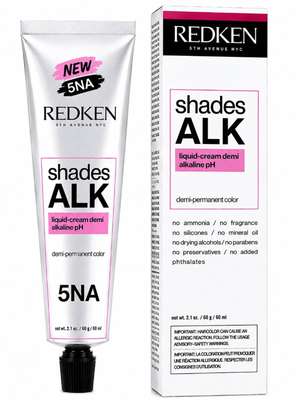 Redken Shades ALK Liquid Cream Demi Permanent Hair Color 5NA 2.1 oz